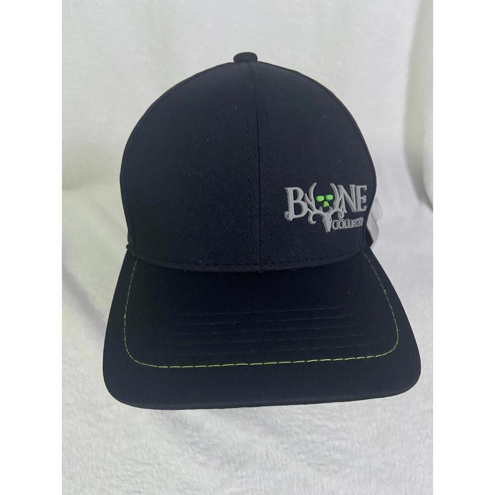 NEW Bone Collector Mens Patch Trucker Hat Sz OSFM Black Green Mesh Back Cap NWT